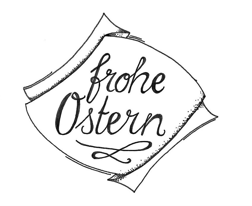 Hand Lettering / Typografie Frohe Ostern