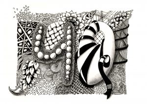 Zentangle inspired Art: 40. Geburtstag