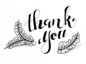 Dankeskarte "thank you" mit Zentangle® Muster Wist