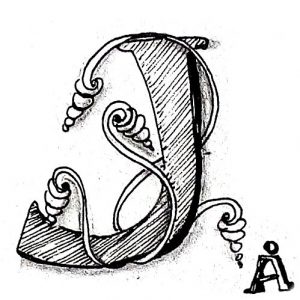 Tangle-Monogramm J - Anya Ipsen (Sutsche Tangeleien)