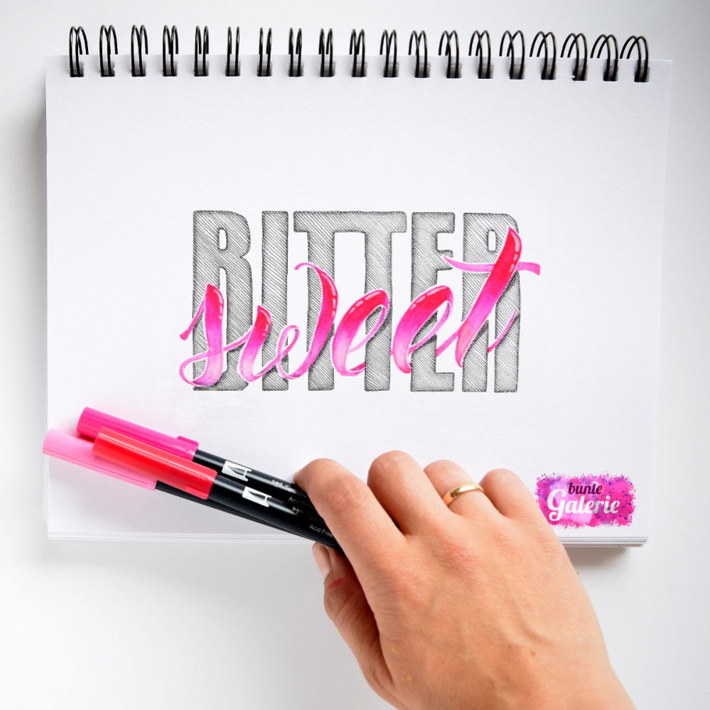 "Bitter Sweet" Brush / Hand Lettering - Bunte Galerie