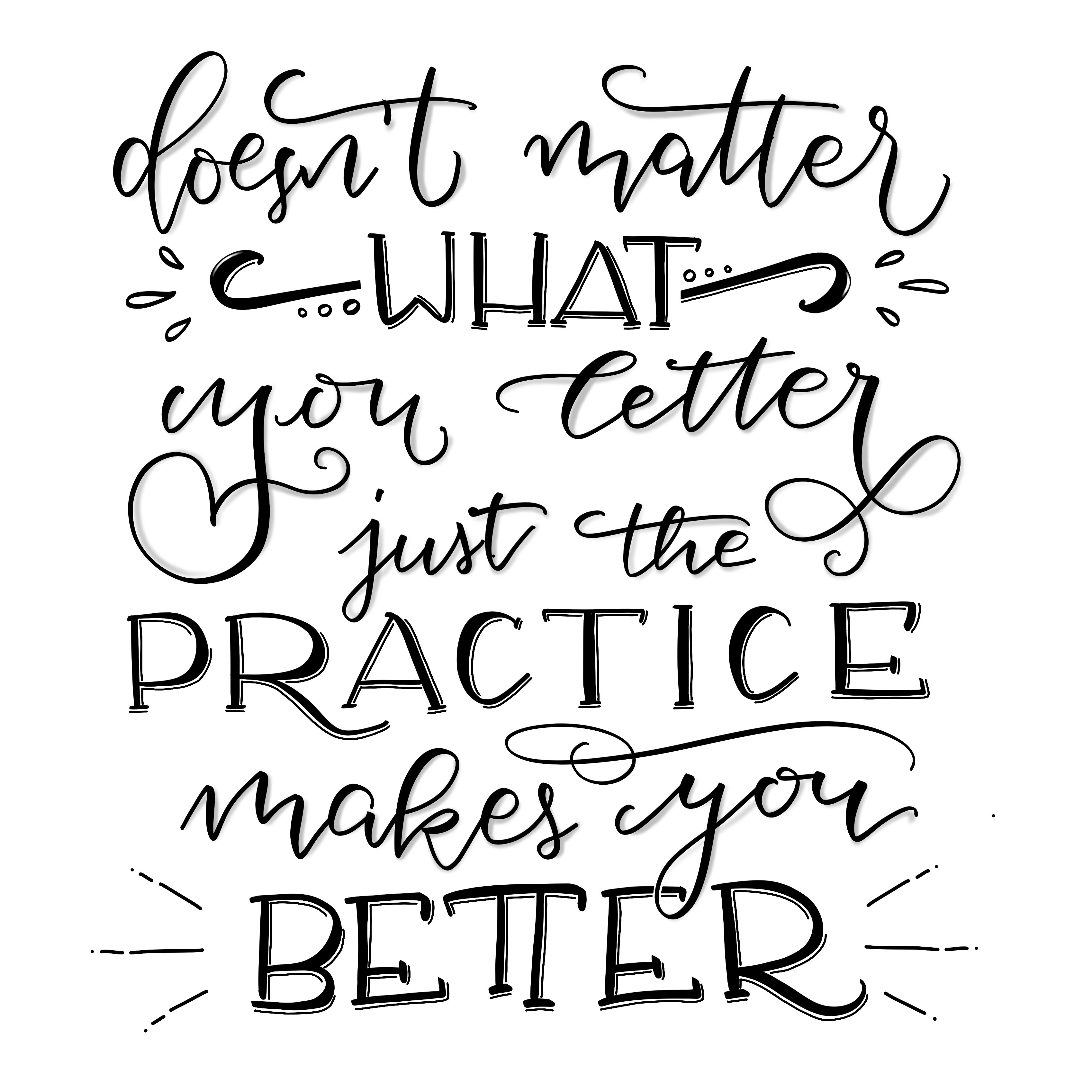 practice makes you better - iPad Brush Lettering practice makes you better - iPad Brush Lettering