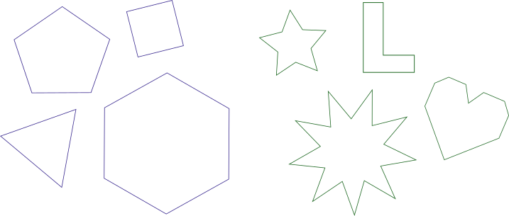 Polygone: konvex und konkav