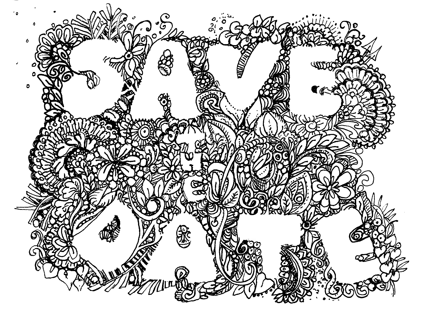 Doodle Karte Save-the-date