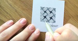 Zentangle® Zeitraffer Video vom Muster Wisket