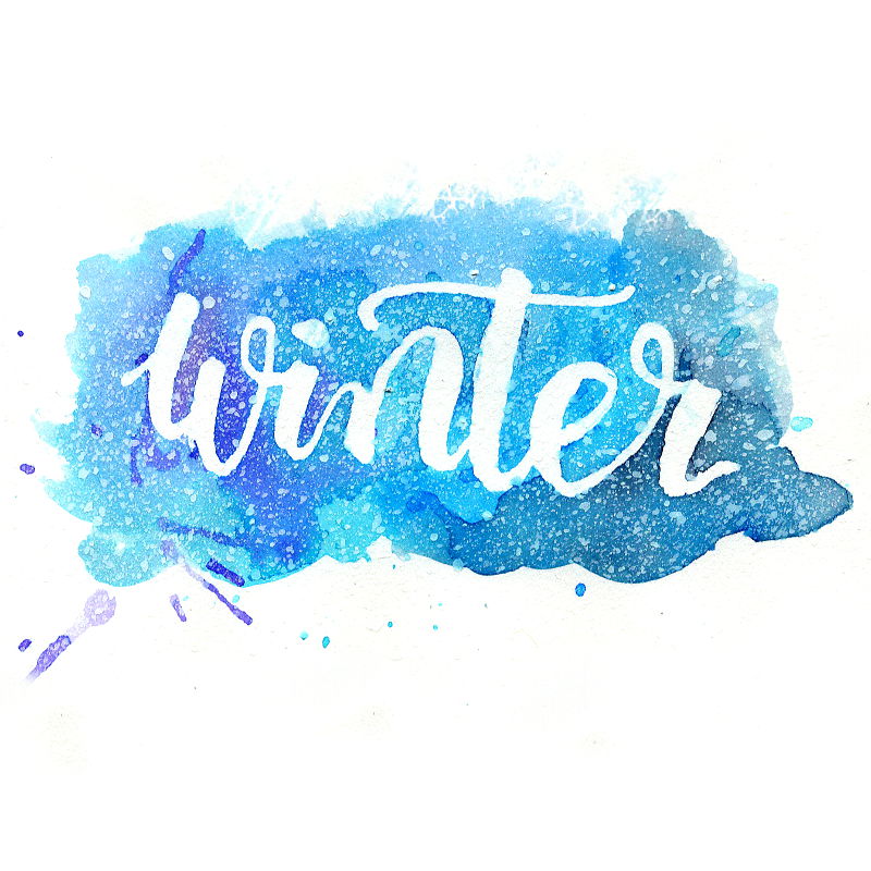 Winter Aquarell Lettering Winter - Aquarell (Watercolor) Hand Lettering