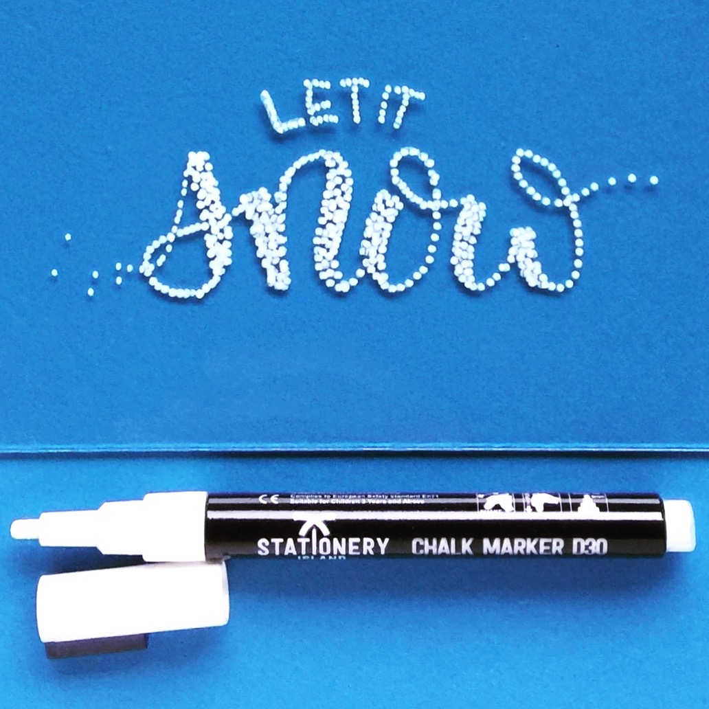 Let it snow Let it snow - Hand Lettering mit Chalk Marker (Kreidestift) auf Glas
