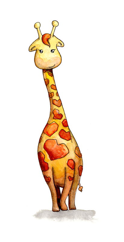 Aquarell Giraffe