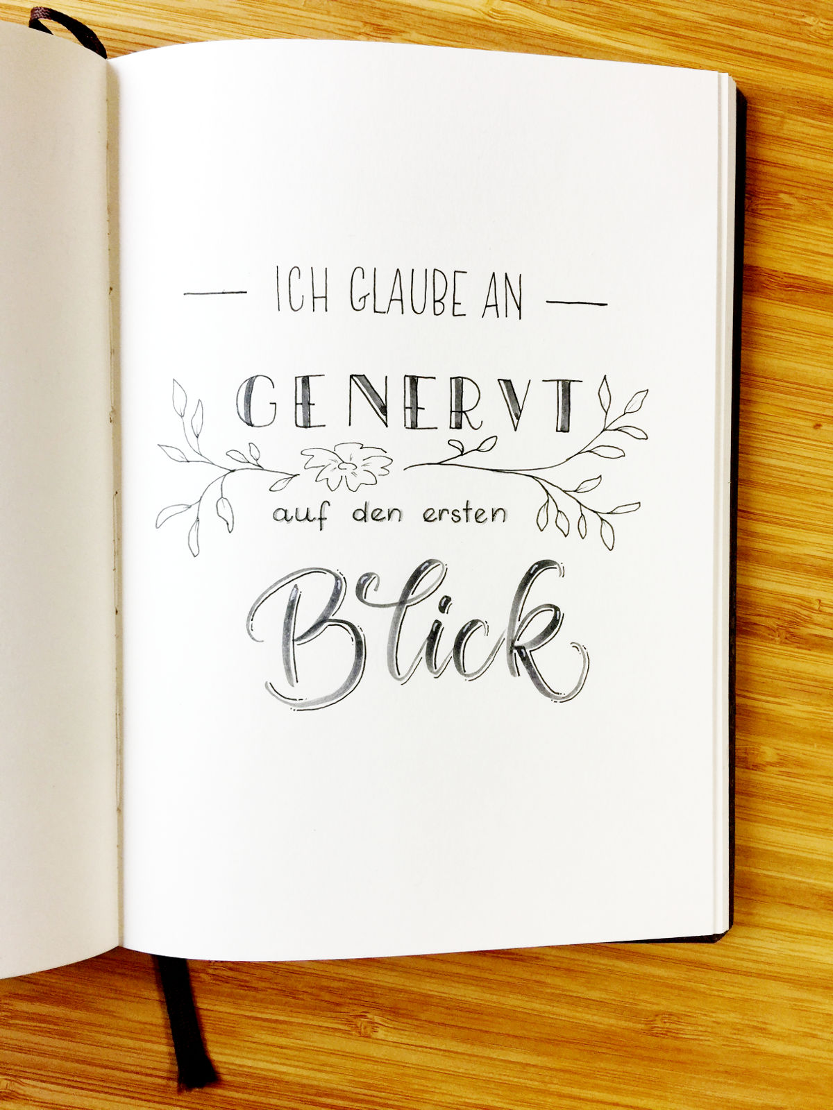 ich glaube an genervt auf den ersten Blick - Handlettering ich glaube an genervt auf den ersten Blick - Handlettering | Bunte Galerie