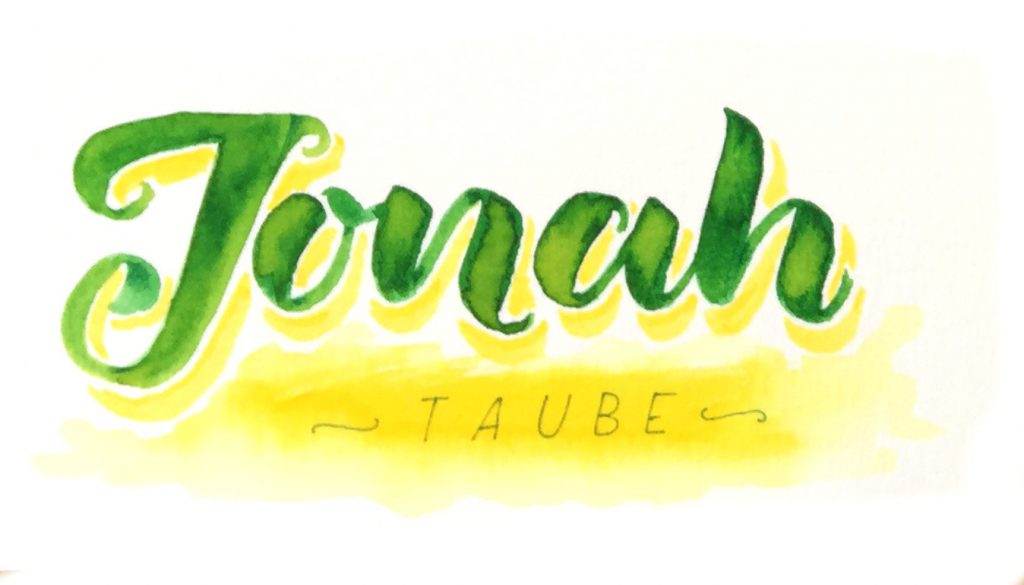 Jonah - Taube | Brushlettering - bunte Galerie