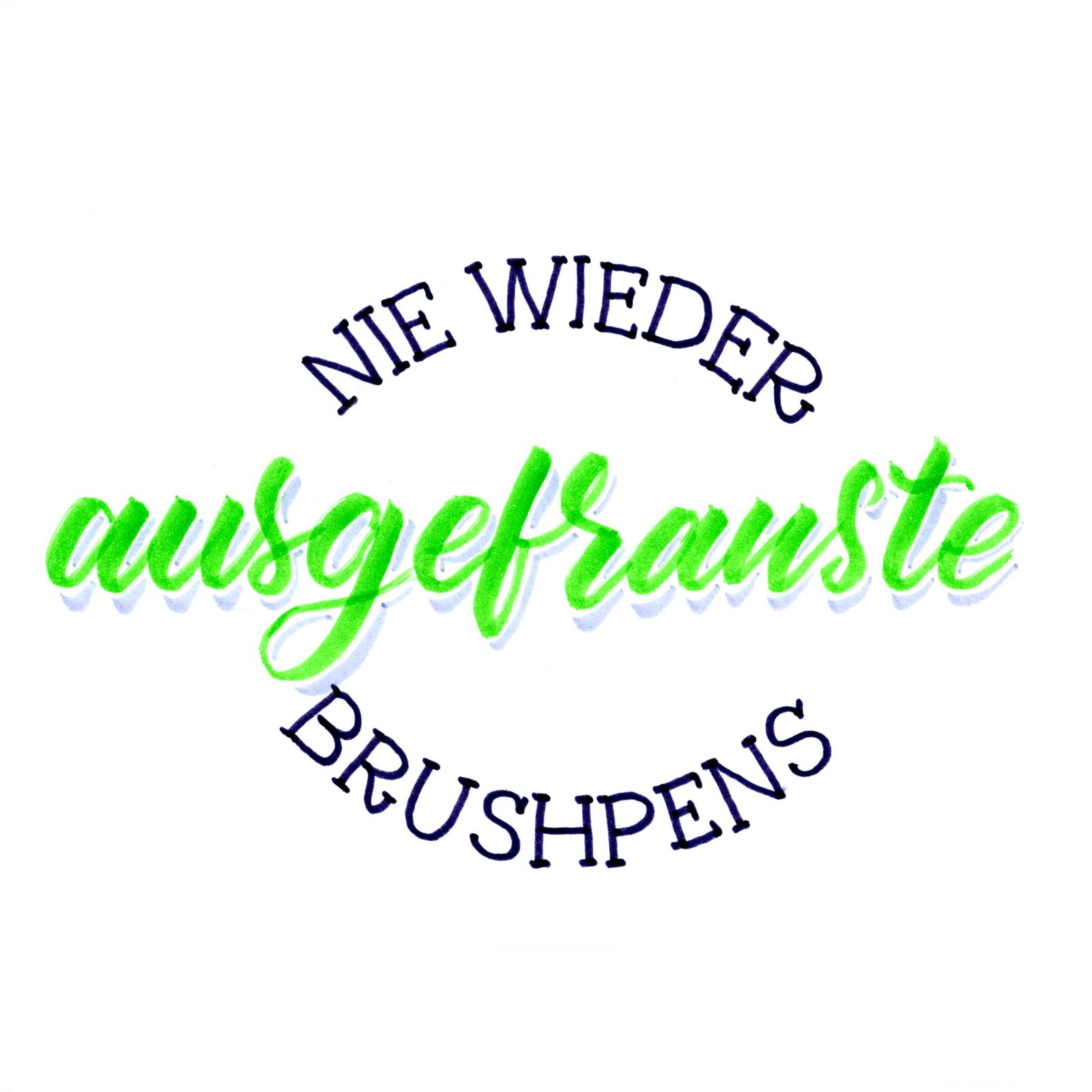 nie wieder ausgefranste Brushpens | Bunte Galerie