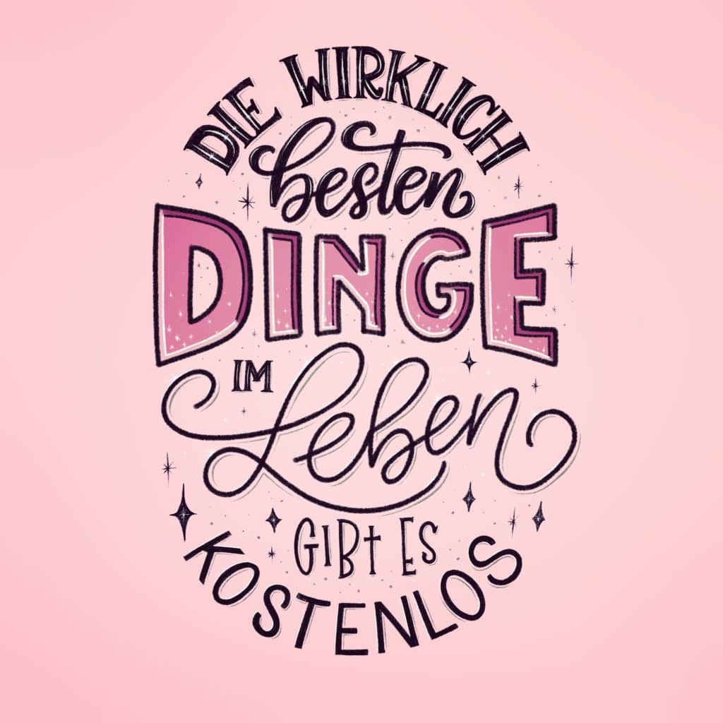 222 Handlettering Spruche Bunte Galerie