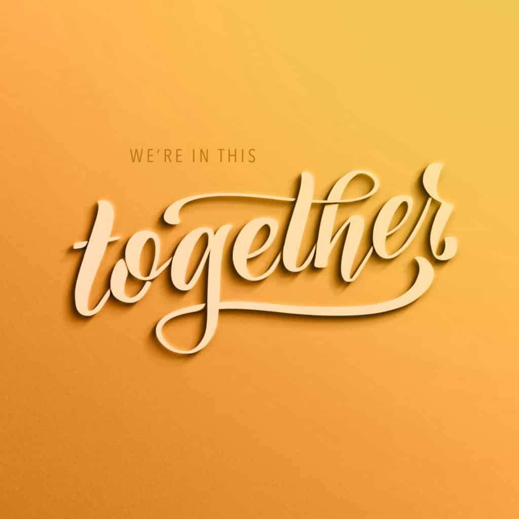 We're in this together - Procreate Lettering