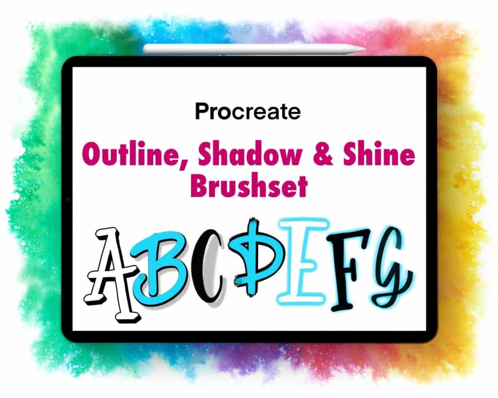 Procreate Brushet Outline Shadow Shine